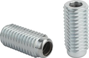 Federnde Seitendruckstücke mit Gewindehülse, ohne Druckbolzen