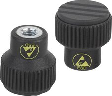 Rändelknöpfe antistatisch