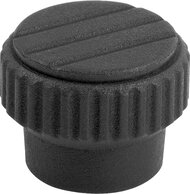 Rändelknöpfe Kunststoff metall-detektierbar