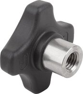 Kreuzgriffe Kunststoff mit vorstehender Stahlbuchse