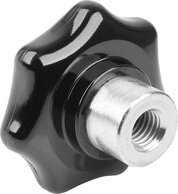 Sterngriffe Kunststoff mit vorstehender Stahlbuchse