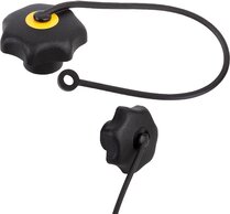 Sterngriffe mit Sicherungsband ähnlich DIN 6336 Stahlteile aus Edelstahl