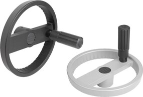 2-Speichenhandräder Aluminium mit Zylindergriff drehbar