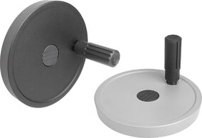 Scheibenhandräder Aluminium mit Zylindergriff drehbar