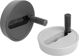 Scheibenhandräder Aluminium mit Zylindergriff umlegbar