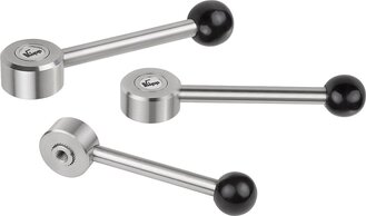 Spannhebel flach, Edelstahl, mit Innengewinde