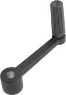 Handkurbeln Aluminium mit Zylindergriff drehbar