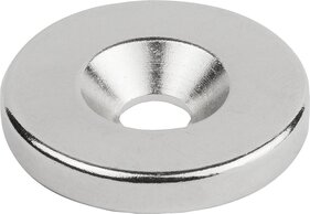 Rohmagnete (Scheibenmagnete) mit Bohrung aus NdFeB