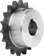 Kettenräder einfach 1/2“ x 5/16“ DIN ISO 606, einbaufertig