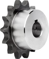 Kettenräder einfach 5/8“ x 3/8“ DIN ISO 606, einbaufertig