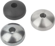 Teller für Stellfüße ECO aus Zinkdruckguss, Edelstahl oder Kunststoff