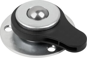 Kugelrollen Stahl mit klemmbarer Kugel