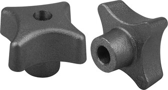 Kreuzgriffe DIN 6335 aus Grauguss, inch