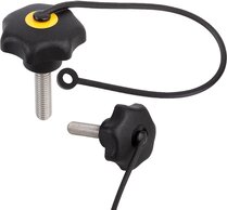 Star knobs with safety strap similar to DIN 6336 Stainless steel parts, inch