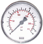 manómetro, horizontal (também para vácuo)