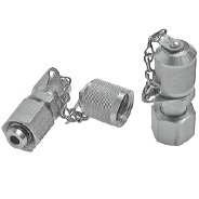 Acoplamentos de teste M16x2, M16x1 5 e conexões de encaixe