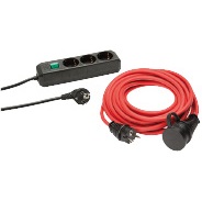 Tiras de soquete, cabos de extensão e tambores de cabo