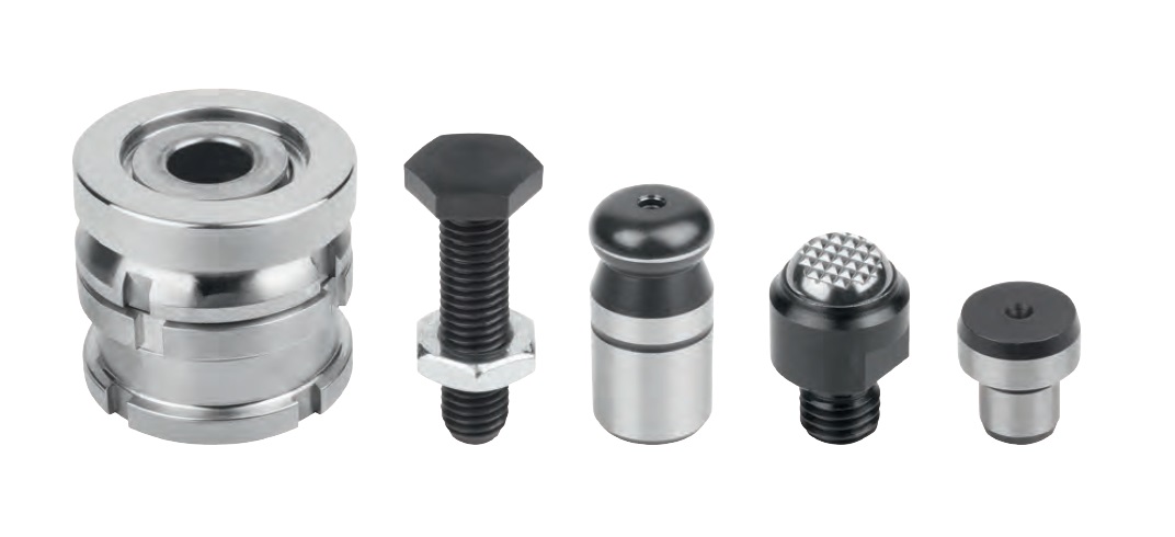 KIPP Elementos de suporte, elementos de posicionamento & batentes reguláveis