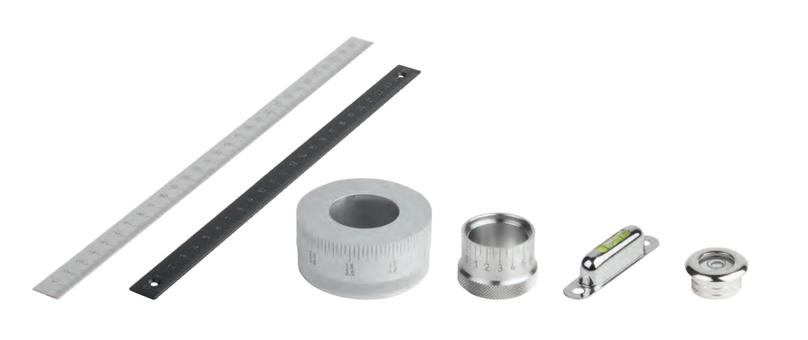 KIPP Escalas, anéis de escala e níveis de bolha