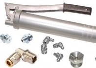 Prensas de graxa, bicos de graxa e acessórios de encaixe