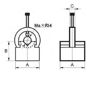 BLOCO MAGNéTICO FORMA EM V