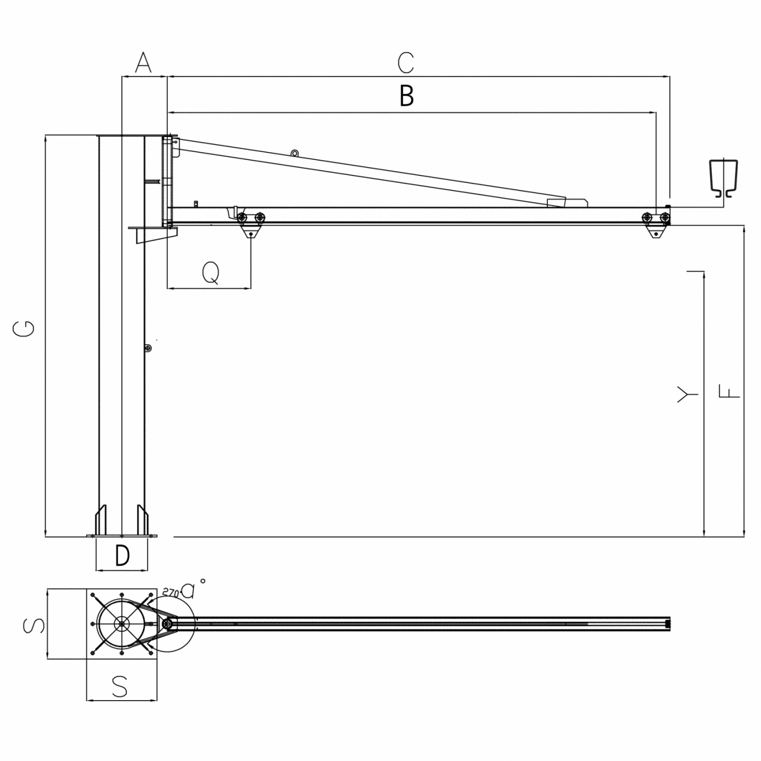 B-HANDLING M1250 GRUA KB ARM