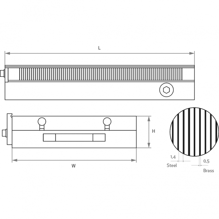 PLACAS MAGNéTICAS POLOS LATãO C6520