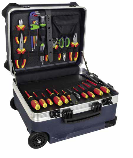 MALA COM CONJUNTO DE 45 FERRAMENTAS PARA ELECTRICISTAS, COM APROVAçãO TSA WODEX WX9320/TS45