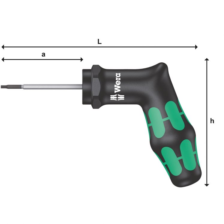 WERA CHAVE 300 HEX TORX, PISTOL GRIP