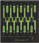 WODEX CONJUNTO DE MICRO CHAVES DE FENDAS PHILLIPS PH/PZ, EM TABULEIRO DE ESPUMA E584810