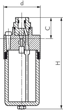 Lubrificador de aço inoxidável - Sólido, até 8000 l-min