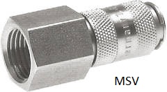 Soquetes de acoplamento com rosca fêmea, NW 2,7