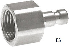 Bujões de acoplamento com rosca fêmea, NW 2,7