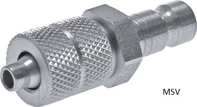 Bujões de acoplamento com porca de união, NW 2,7