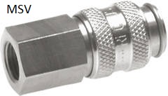 Soquetes de acoplamento com rosca fêmea, NW 5