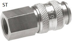 Soquetes de acoplamento com rosca fêmea, NW 5