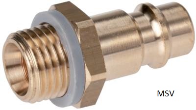 Plugue de acoplamento com rosca macho, NW 7 2