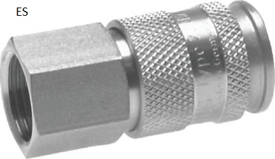 Soquetes de acoplamento com rosca fêmea, NW 10