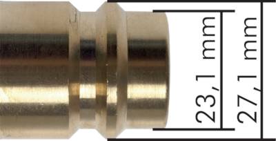 Bujões de acoplamento com rosca fêmea, NW 19