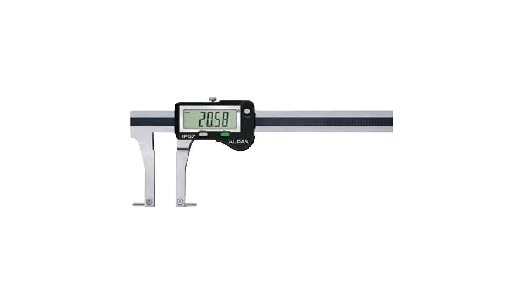 Alpa - Paquímetro Digital de Ranhuras Internas/Externas IP67