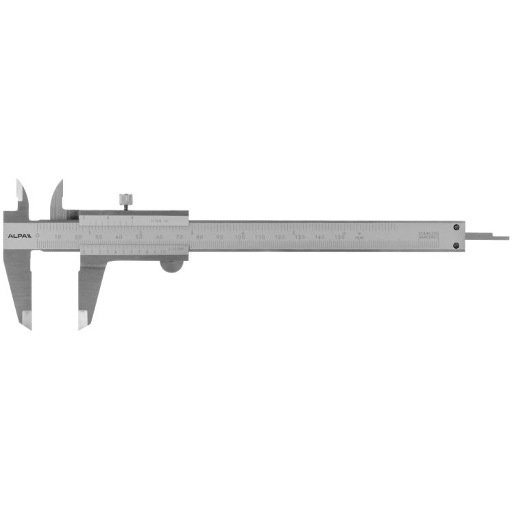 Alpa - Paquímetro de Nónio Monobloco com Parafuso de Bloqueio