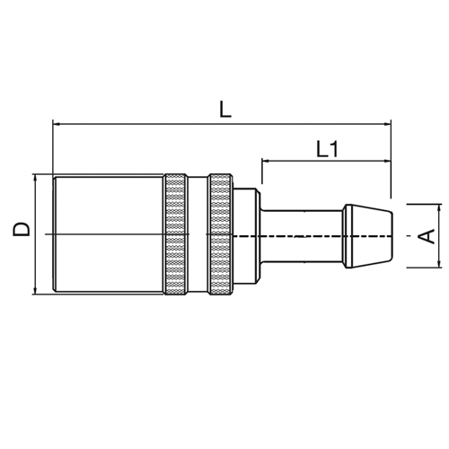Acoplamento Recto Mangueira com Válvula