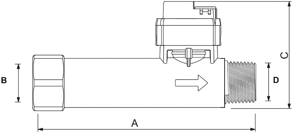 Sensor com Tubo Caudal Temperatura Tipo FSE