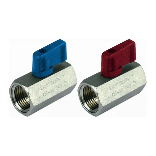 Válvula de esfera, mini, fêmea x fêmea