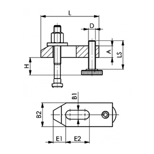 Barra de Aperto com Furo para Ajuste
