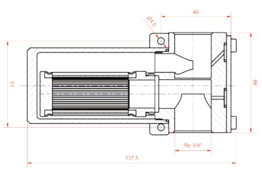 Filtro Linear  Aço Inox