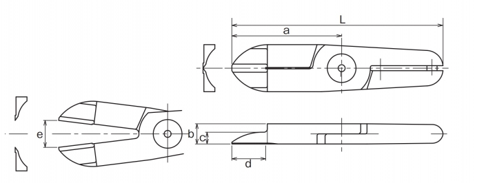 Alicate em Linha, Lâmina Recta