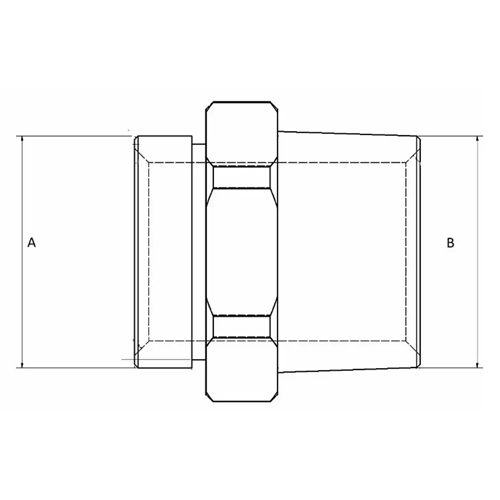 Conector p/ distribuidores em aço inoxidável