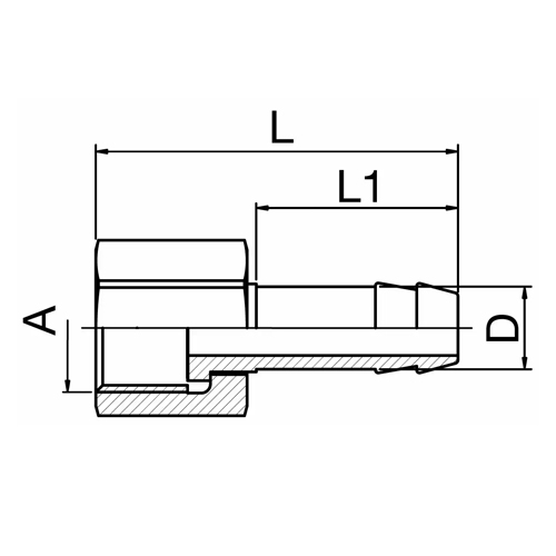 Conector de Mangueira - Rosca Fêmea Bsp