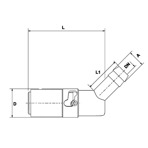 Acoplamento Safety, Type Ts, 45º